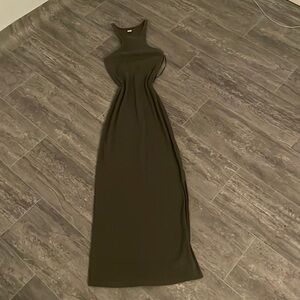 Dark green maxi dress